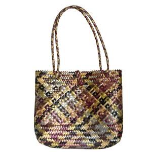 Mexican Handwoven handmade Tote Bag Artisanal Woven Multicolor Artisan Craft